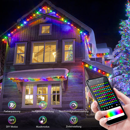 Luz de Ensueño RGB: Guirnalda Luminosa para Navidad con Bluetooth APP y mando a distancia