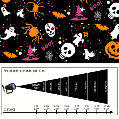 Proyector de Luz USB para Decoración de Halloween y Navidades