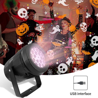 Proyector de Luz USB para Decoración de Halloween y Navidades