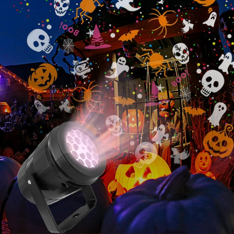 Proyector de Luz USB para Decoración de Halloween y Navidades