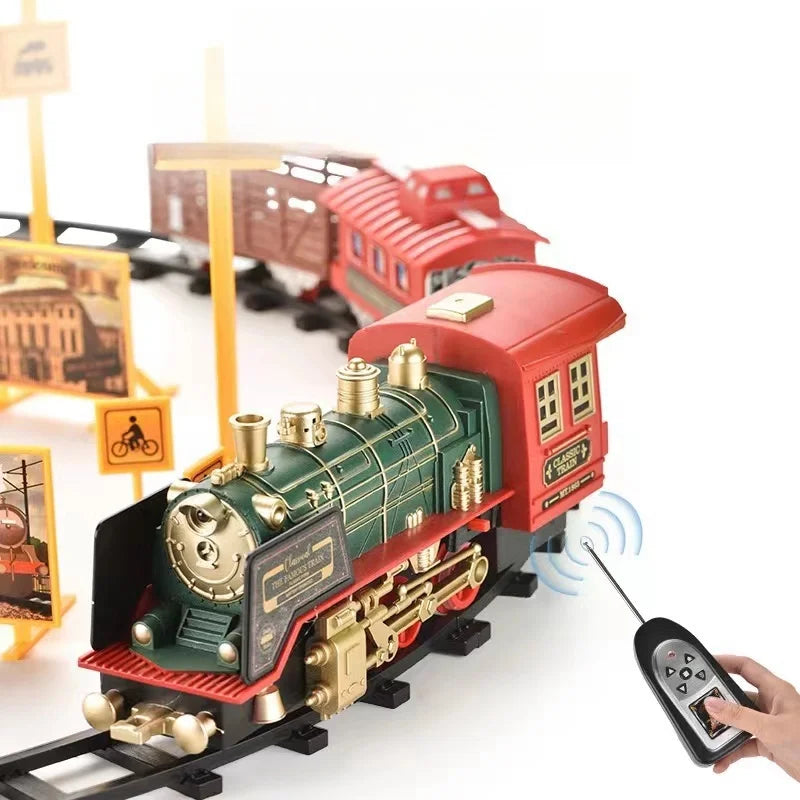 Expreso Navideño – Tren Eléctrico Vintage con Vapor para el Árbol de Navidad