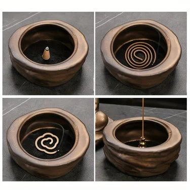 Satori Flame - Zen Ceramic Incense Burner