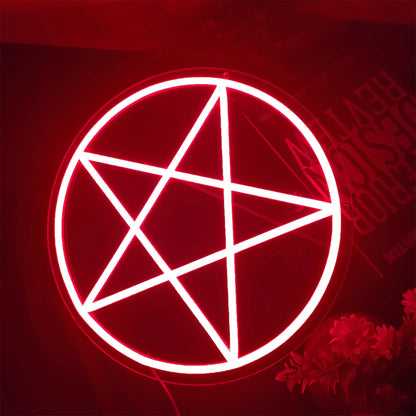 Inverted Pentagram Neon 