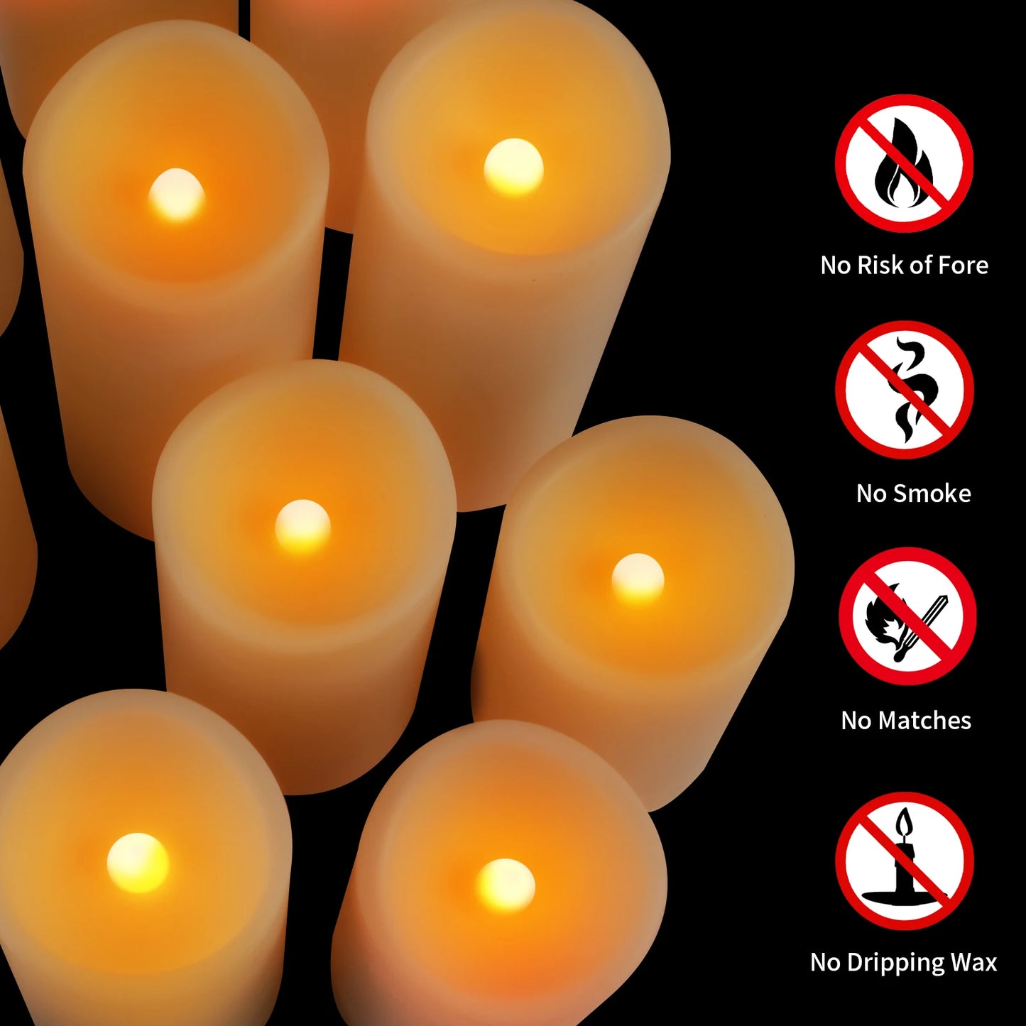 Velas LED Sin Llama con Control Remoto