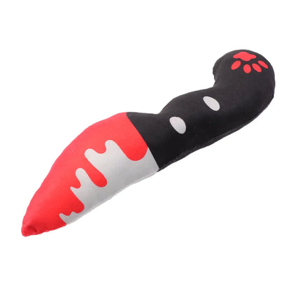 Bloody Knife Shaped Dog Toy