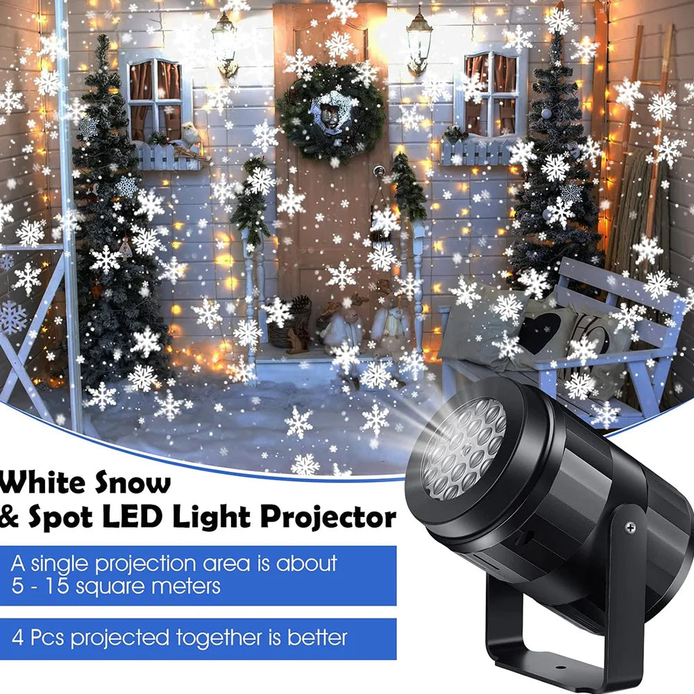 Ilumina tu Navidad con el Proyector de Copos de Nieve LED USB