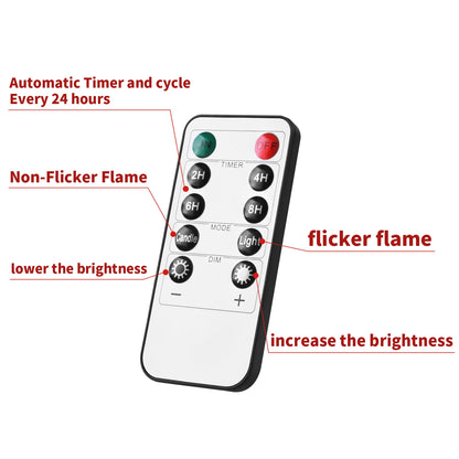 Velas LED Sin Llama con Control Remoto