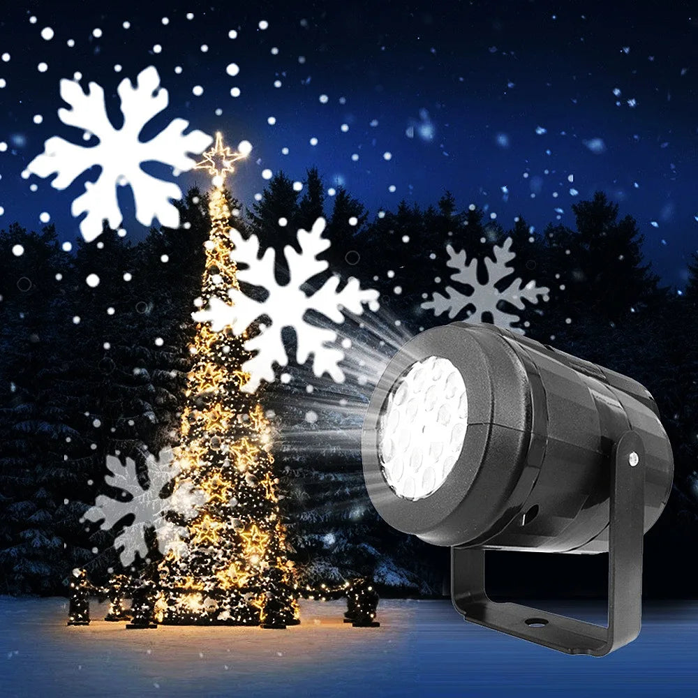 Ilumina tu Navidad con el Proyector de Copos de Nieve LED USB