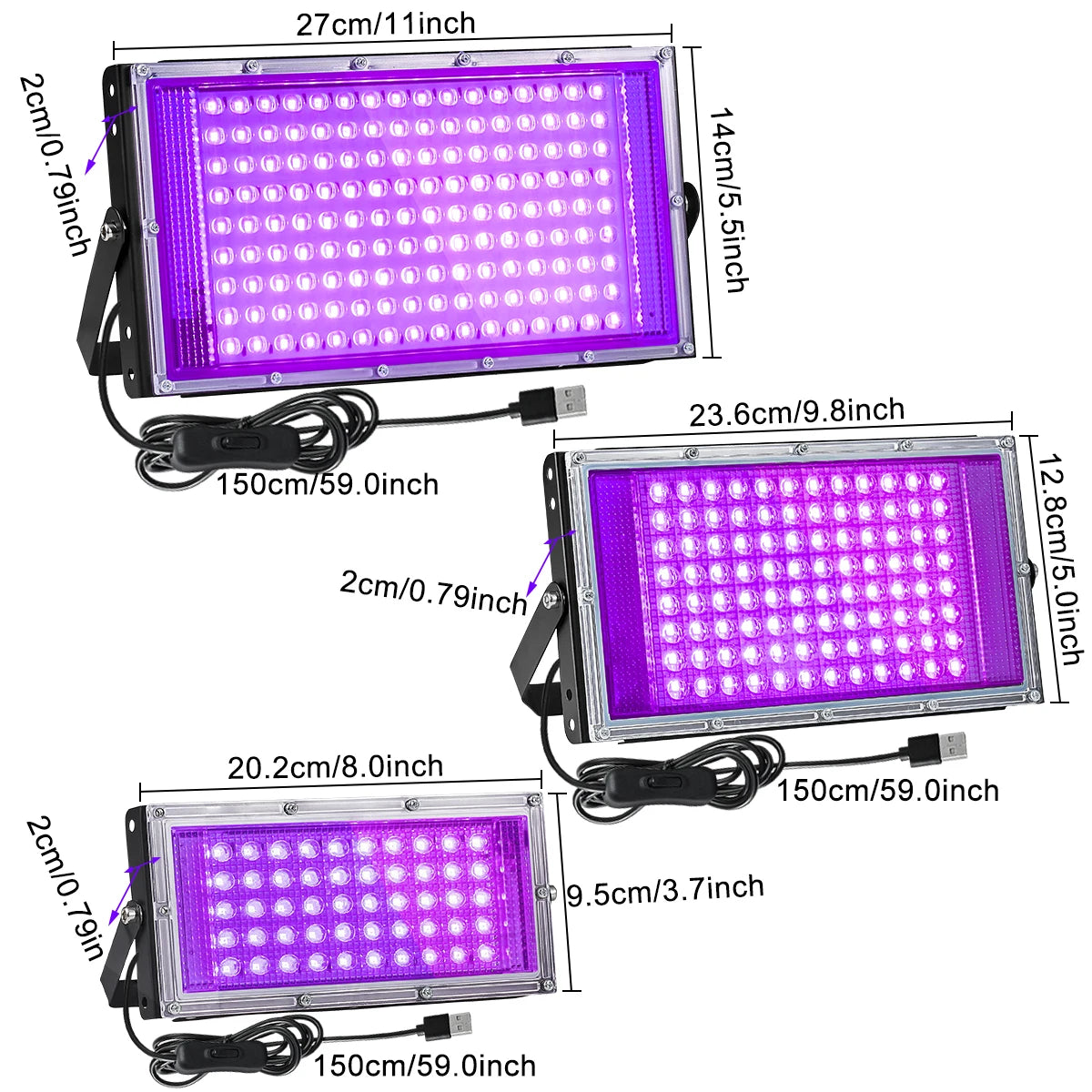 Waterproof USB 5V UV LED Black Light