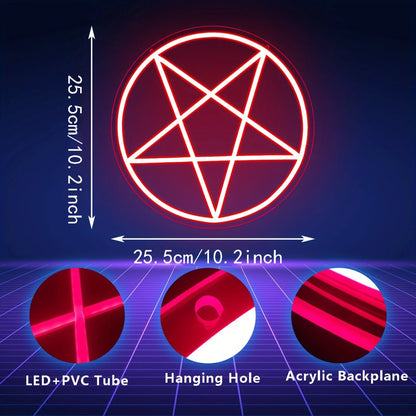 Inverted Pentagram Neon 