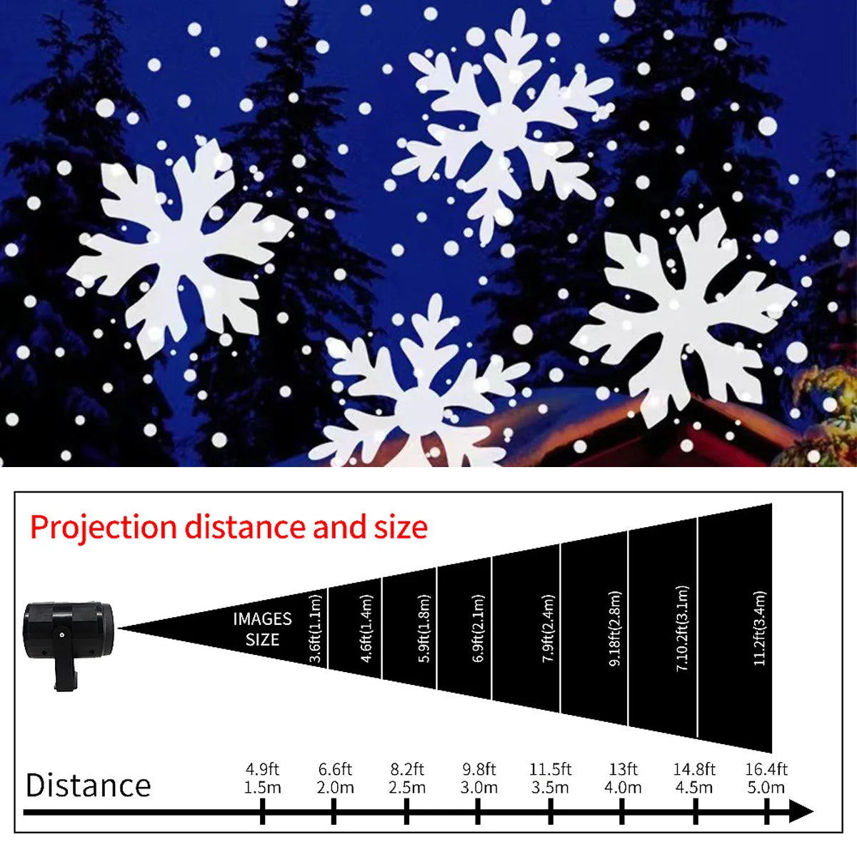 Ilumina tu Navidad con el Proyector de Copos de Nieve LED USB