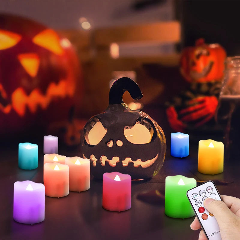 Velas LED Recargables Sin Llama con Mando y Temporizador